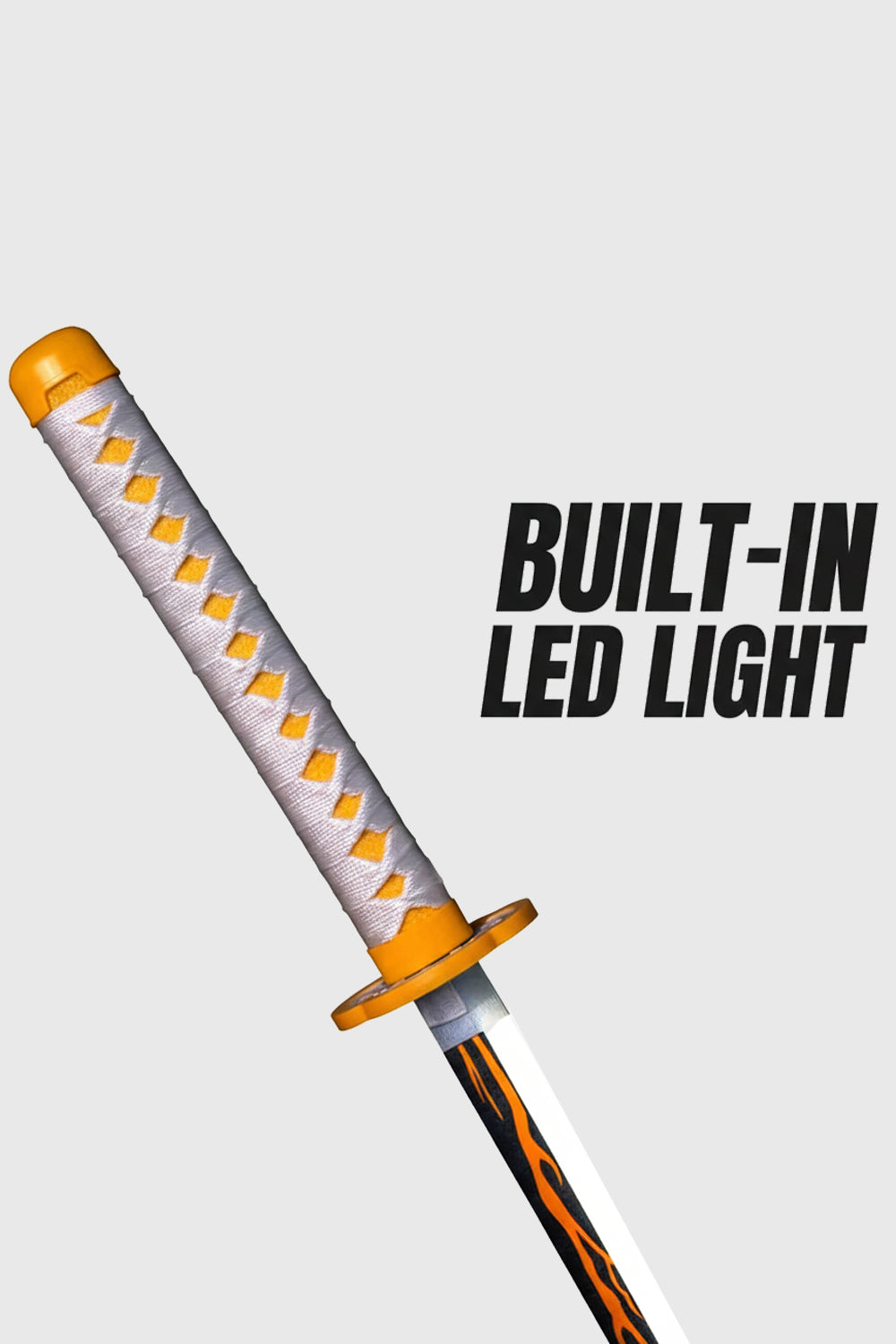 Demon Slayer Thunder katana with detailed grip and LED lighting