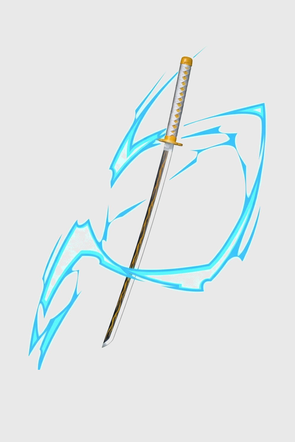 Demon Slayer Zenitsu katana with neon LED glowing blade