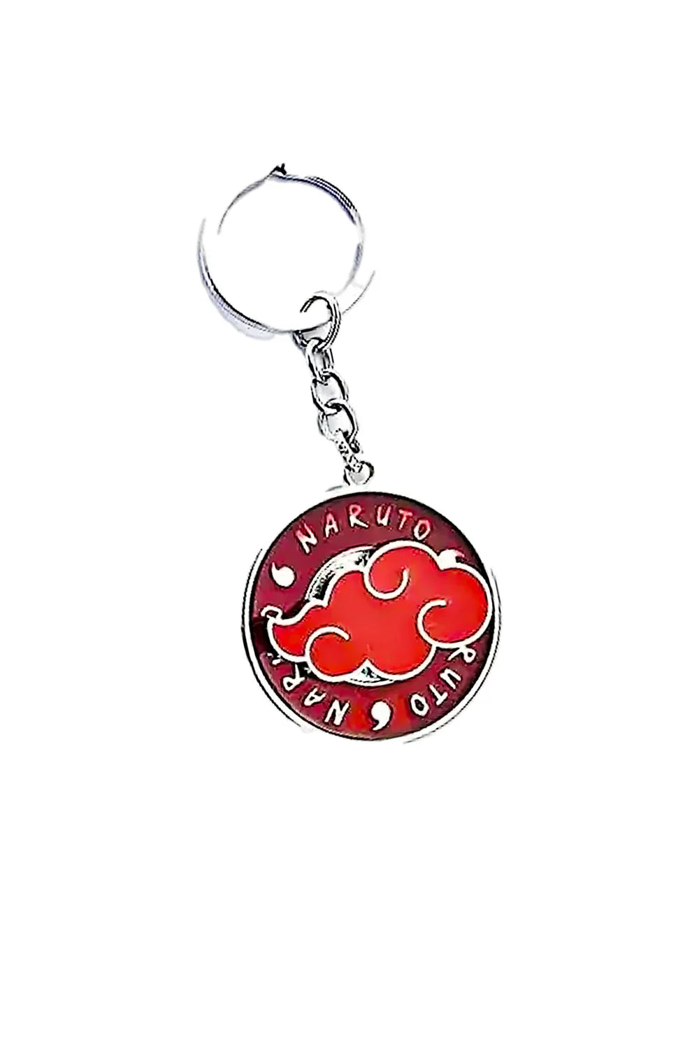Showcase your love for Naruto Shippuden with this Akatsuki Cloud Metal Spinner Keychain, designed for durability and style. Made from premium-quality metal, this lightweight and compact keychain features the iconic Akatsuki red cloud symbol and a smooth s