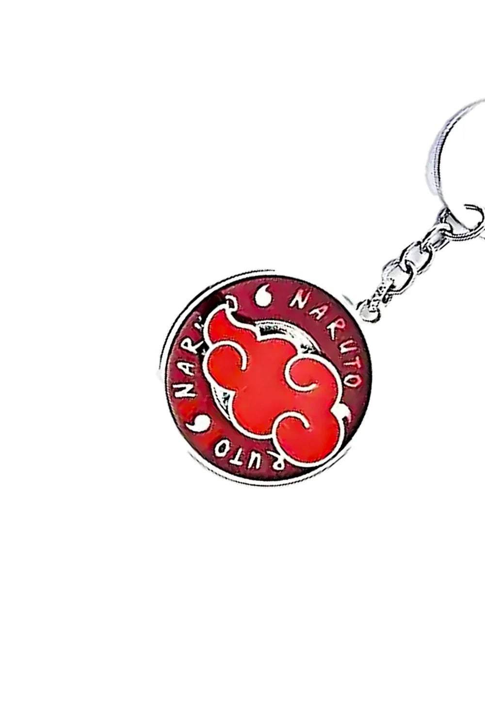 Showcase your love for Naruto Shippuden with this Akatsuki Cloud Metal Spinner Keychain, designed for durability and style. Made from premium-quality metal, this lightweight and compact keychain features the iconic Akatsuki red cloud symbol and a smooth s