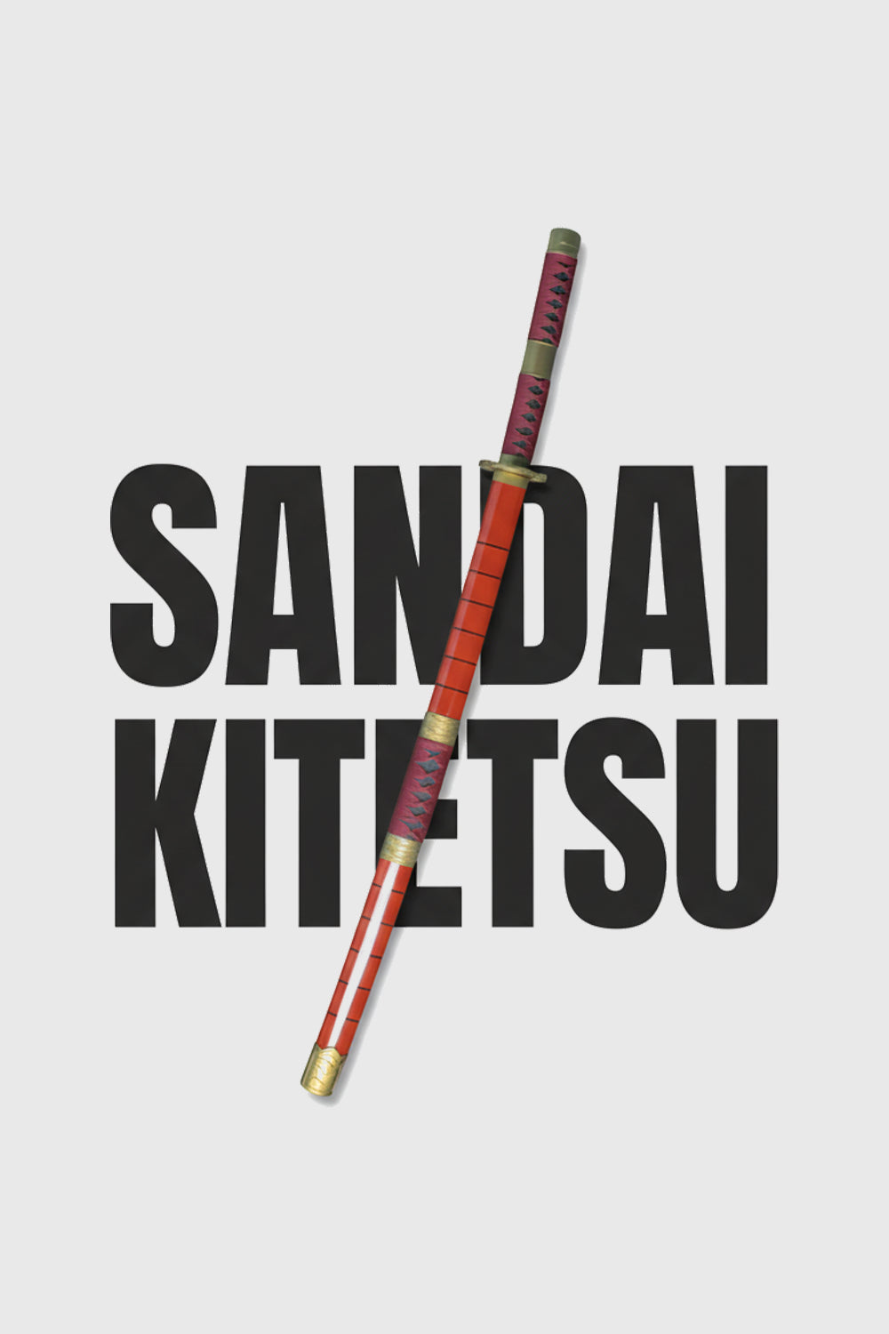 One Piece Zoro Sandai Kitetsu katana with glowing red neon LED blade