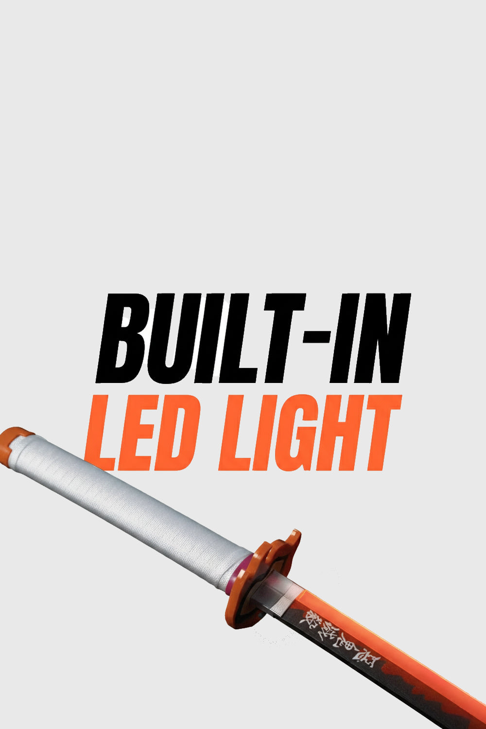 100cm life size Flame Hashira sword replica with LED glow