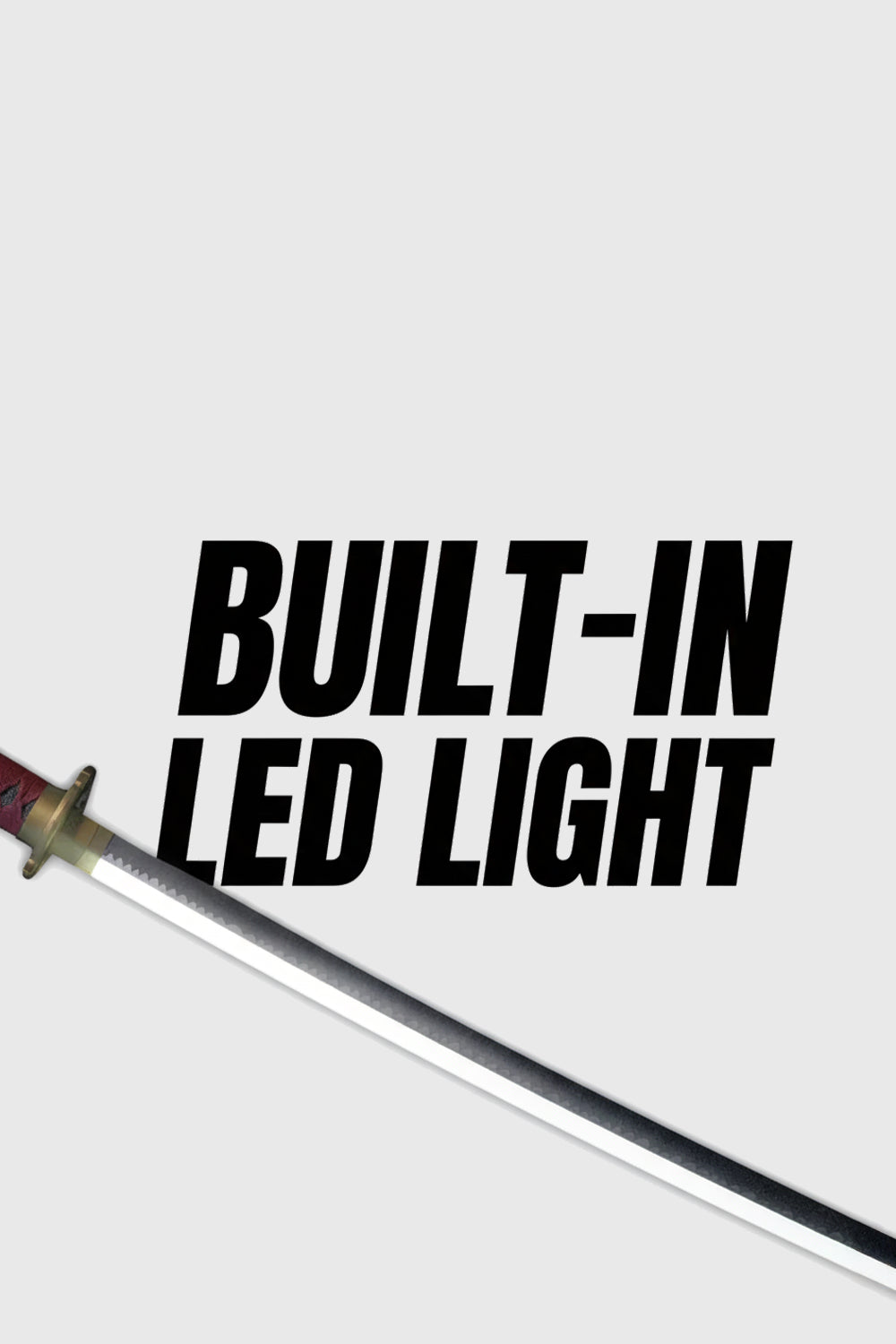 Neon red Kitetsu katana for cosplay and display