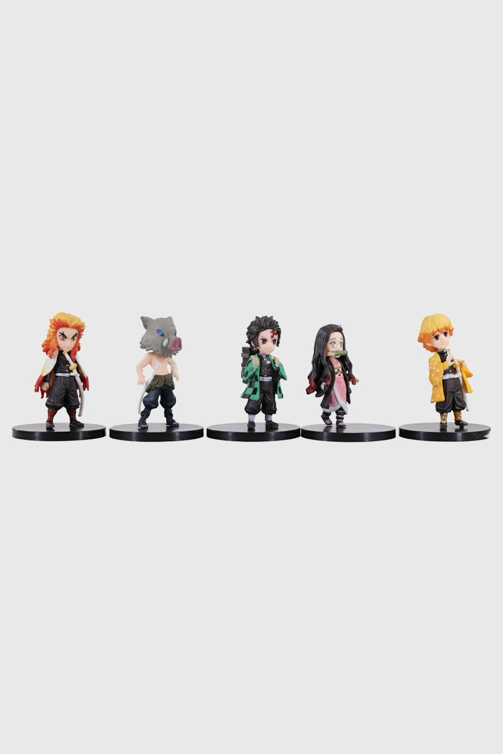 Chibi Demon Slayer PVC action figures display collection