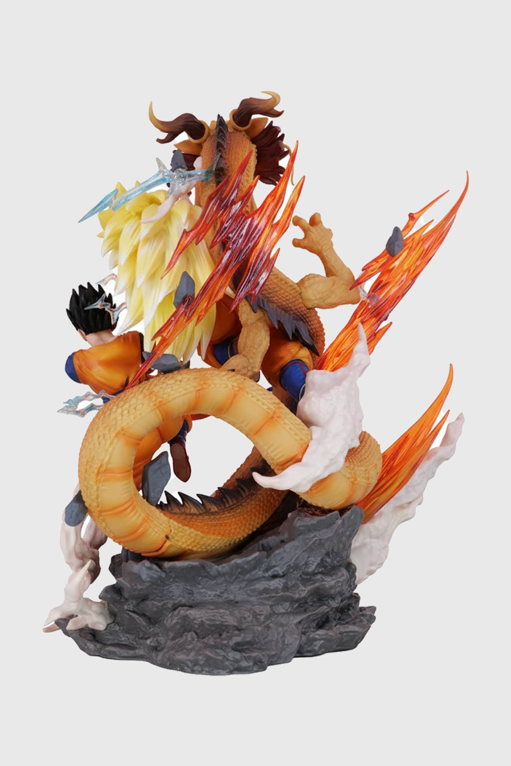 Saiyan family Dragon Fist collectible statue from DBZ