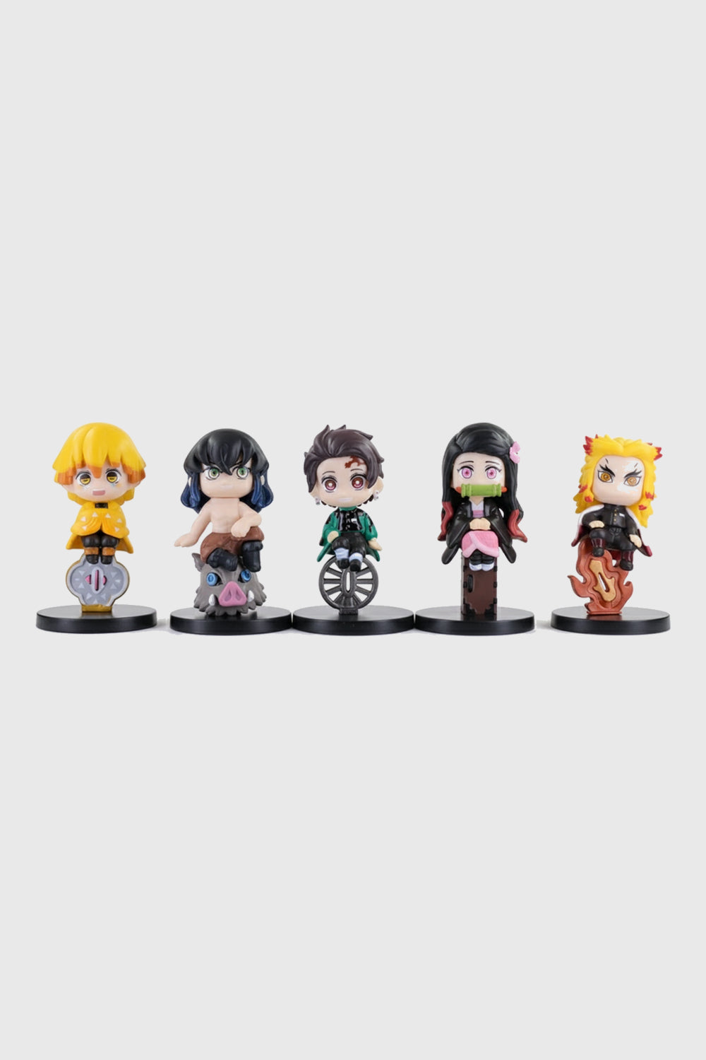 Demon Slayer chibi sitting action figure set of 5 characters
