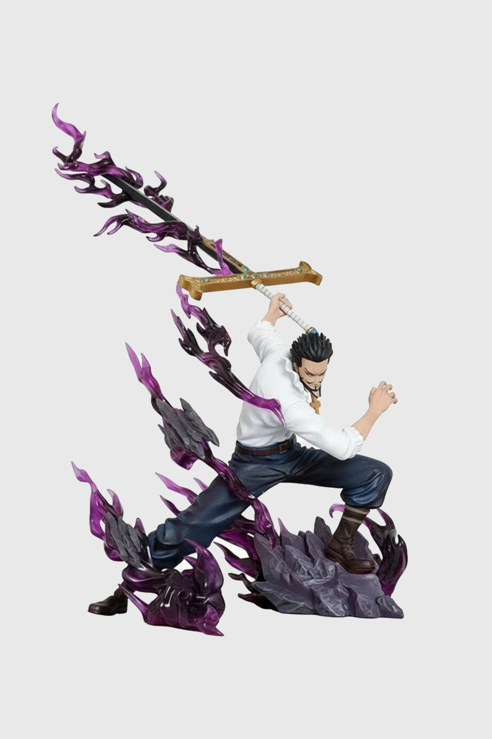 “Dracule Mihawk action figure front view”