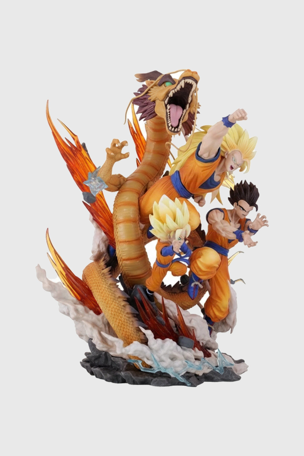 35 CM SSJ3 Goku Gohan and Goten Dragon Fist Dragon Ball Z PVC figure