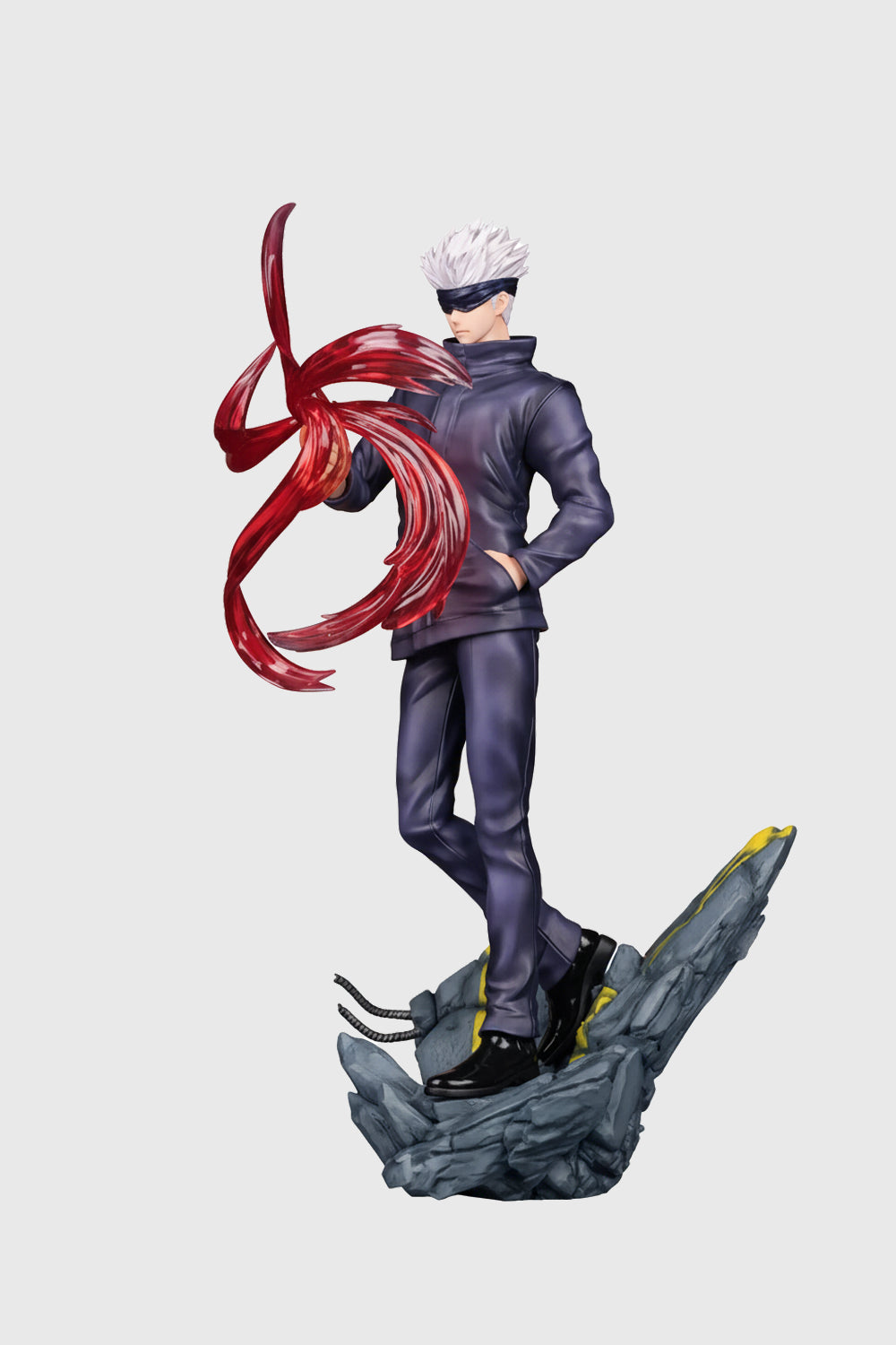 Close-Up of Gojo Satoru Anime Figure Detailing