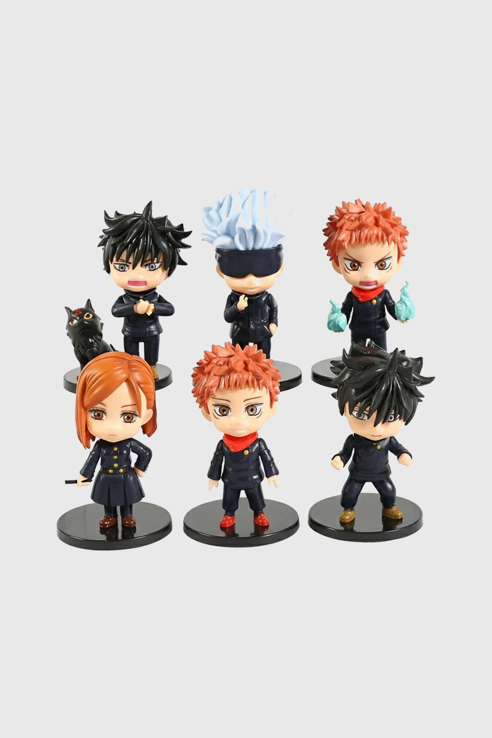 Jujutsu Kaisen 6 Pcs Action Figures Set B featuring Itadori, Gojo, Megumi, and Nobara