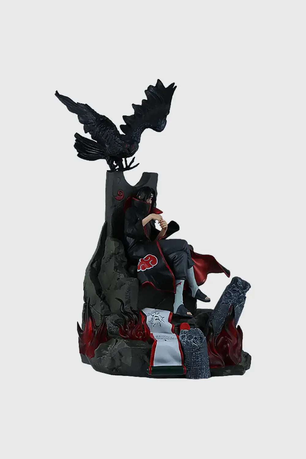 Unleash the power of the legendary dark ninja with this 35 cm Itachi Uchiha Throne Pose Collectible. Crafted with precision, this premium-quality anime figure captures the iconic Akatsuki leader in his signature brooding stance, complete with intricate de
