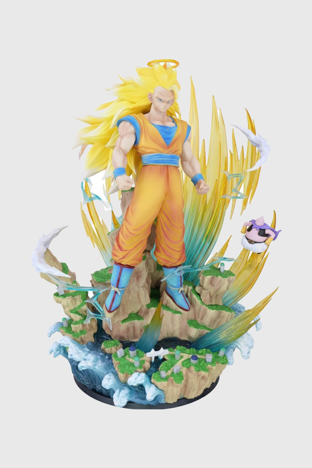 High-detail Super Saiyan 3 Goku anime figurine