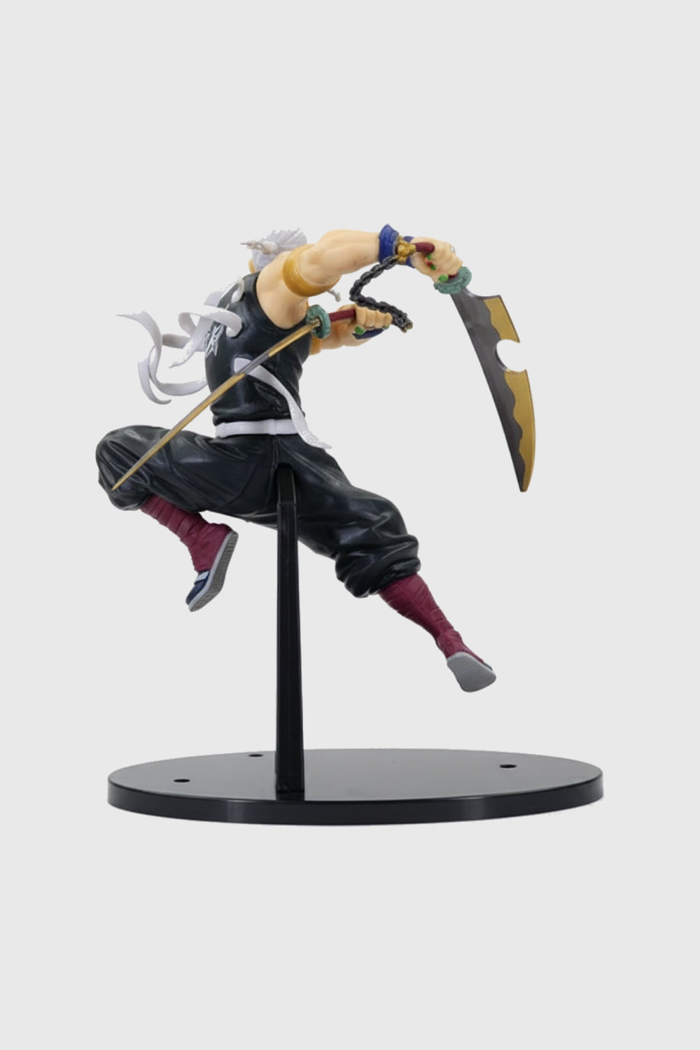 Dynamic action pose of Tengen Uzui with swords raised