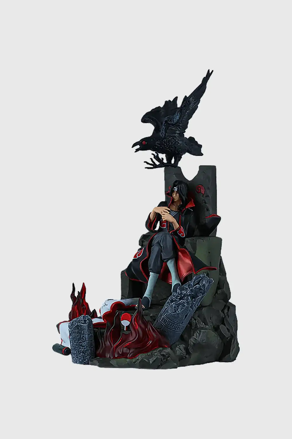 Unleash the power of the legendary dark ninja with this 35 cm Itachi Uchiha Throne Pose Collectible. Crafted with precision, this premium-quality anime figure captures the iconic Akatsuki leader in his signature brooding stance, complete with intricate de
