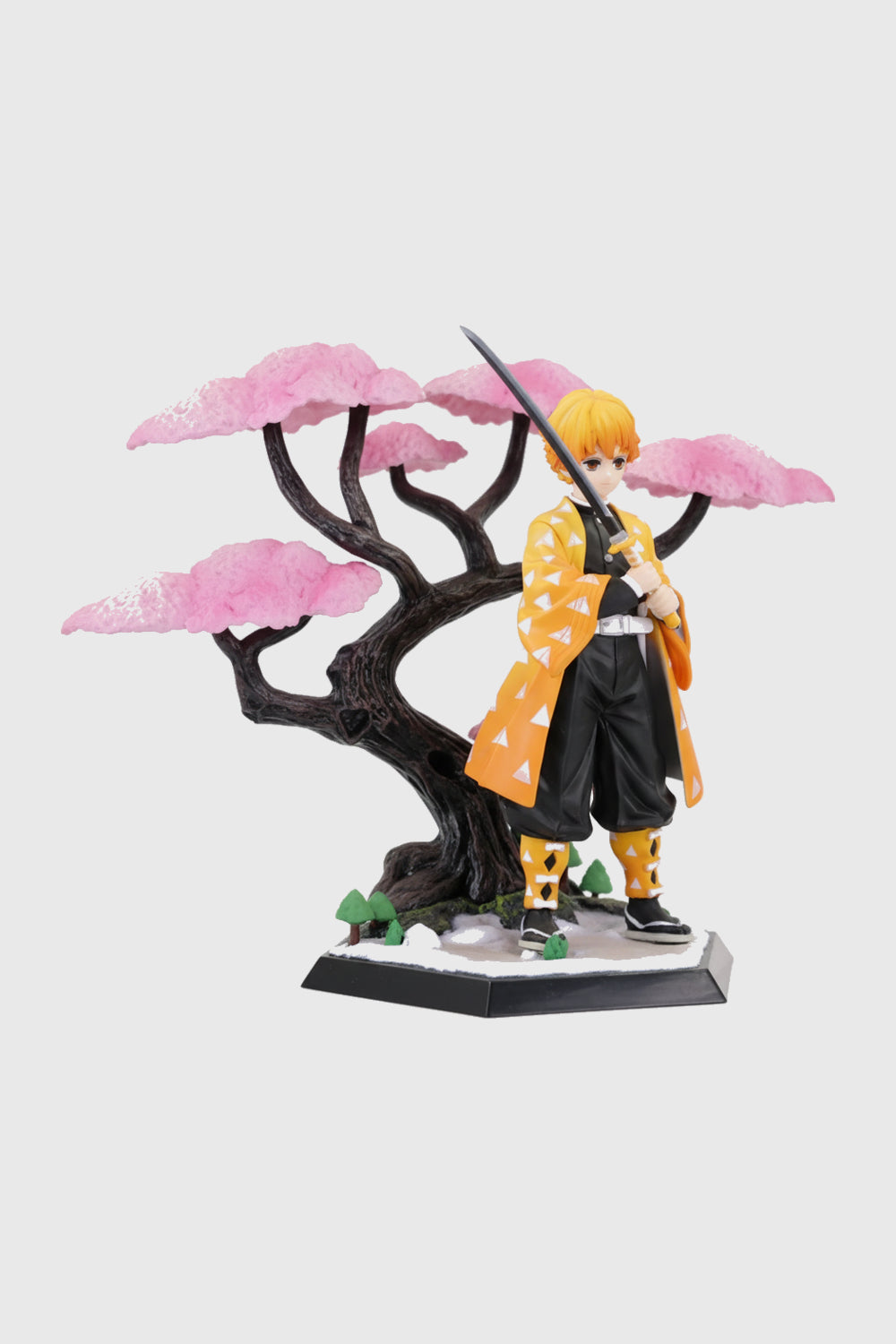 19 cm Demon Slayer Zenitsu collectible figure in Thunder Breathing pose made of premium PVC.